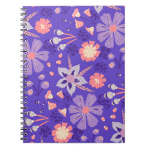 Retro Floral Journal | Dreamy Lila Pink Notebook
