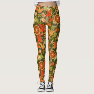 Retro floral - leggings