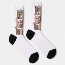 Retro Floral "Mama Socken" - Niedliches Geschenk f