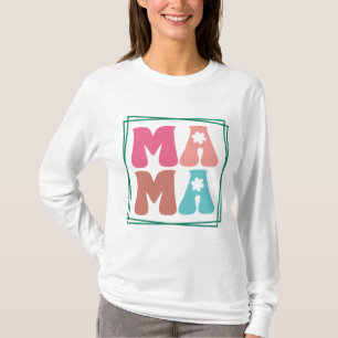 Retro Floral Mama T-Shirt