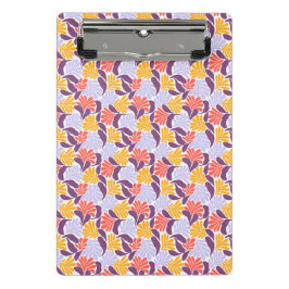 Retro Floral Mini-Zwischenablage | Lila und golden Mini Klemmbrett