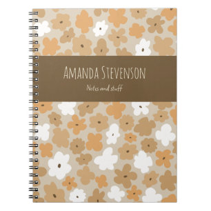 Retro Floral Muster Notebook Notizblock