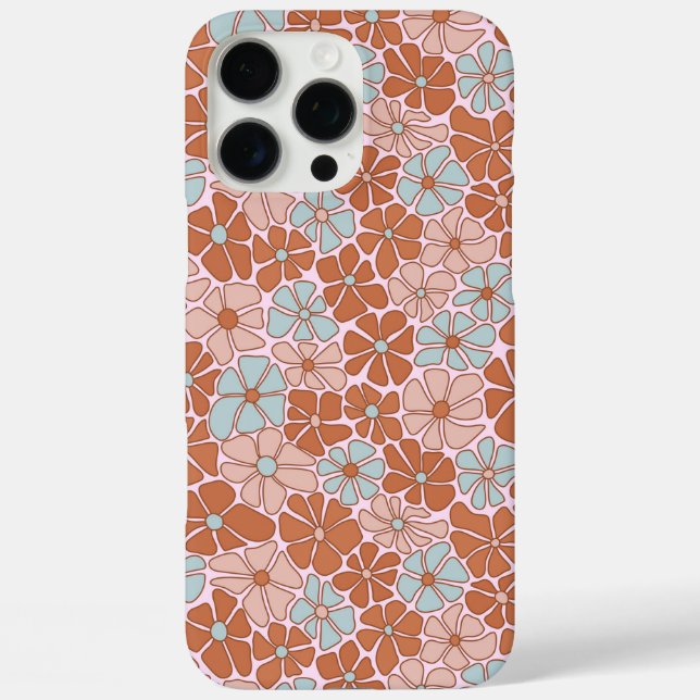 Retro Floral Nahtloses Muster Case-Mate iPhone Hülle (Rückseite)