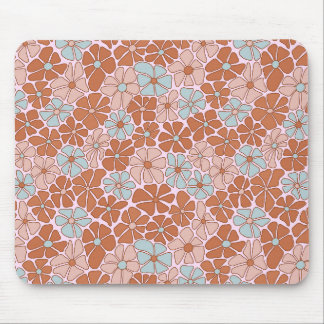 Retro Floral Nahtloses Muster Mousepad