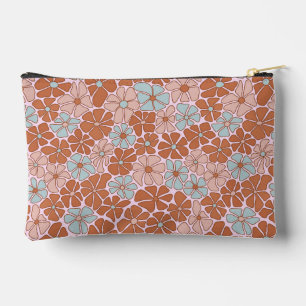 Retro Floral Nahtloses Muster Zubehörtasche