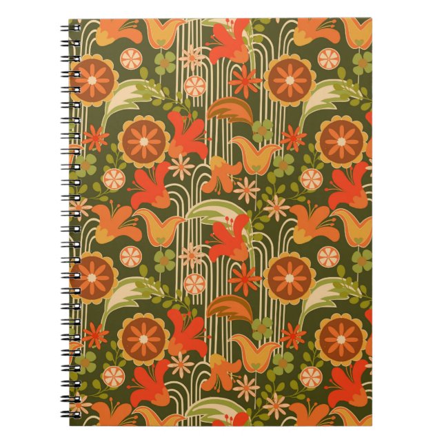 Retro floral -  notizblock (Vorderseite)