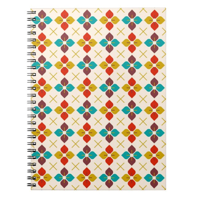 Retro Floral Notizblock (Vorderseite)