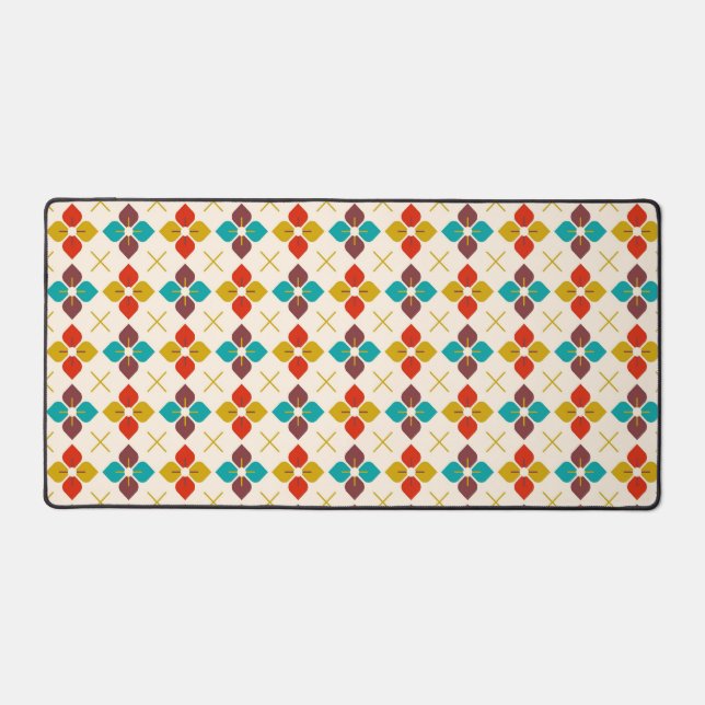Retro Floral Schreibtischunterlage (Vorderseite)