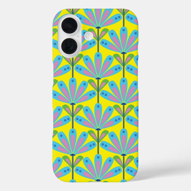Retro Floral Series Halbtropfen Case-Mate iPhone Hülle (Rückseite)