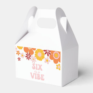 Retro Floral Six ist eine Stimmung Groovy 6. Gebur Geschenkschachtel