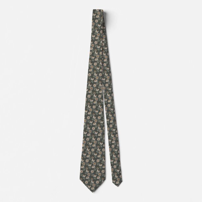 Retro Floral Spring Garden Neck Tie Krawatte (Vorderseite)