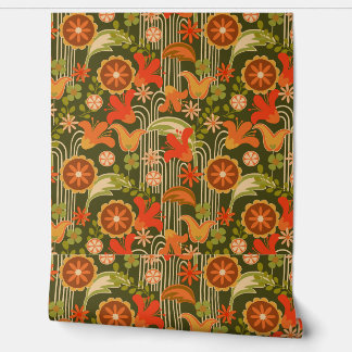 Retro floral - tapete