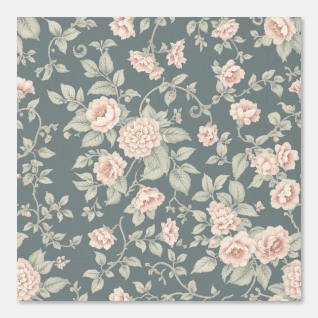 Retro Floral Tapete (Vorderseite)