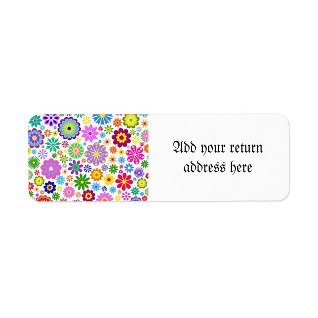 Retro, floral, trendig, fröhlich, farbenfroh, mädc (Vorne)