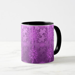 Retro Floral Violet Design Tasse
