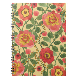 Retro Floral Wasserfarbe: Zeitlose Eleganz Notizblock