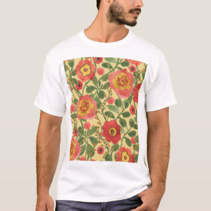 Retro Floral Wasserfarbe: Zeitlose Eleganz T-Shirt