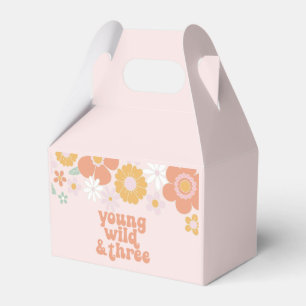 Retro Floral Young Wild Three Geschenkschachtel