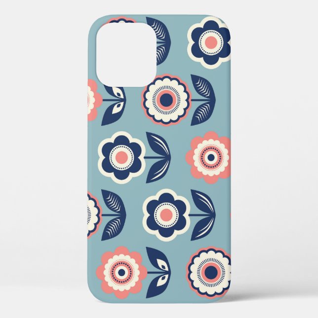 Retro Floral: Zeitloser Musterarm Case-Mate iPhone Hülle (Rückseite)