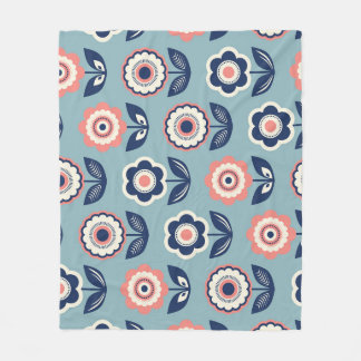 Retro Floral: Zeitloser Musterarm Fleecedecke
