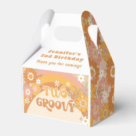 Retro floral zwei Groovy Geburtstag Gutes Box Geschenkschachtel