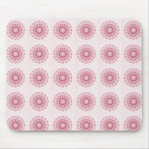Retro florale Mousepad, Magenta Mousepad