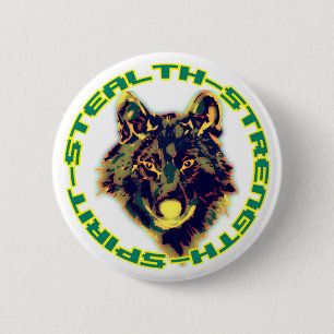 retro florales Design Button