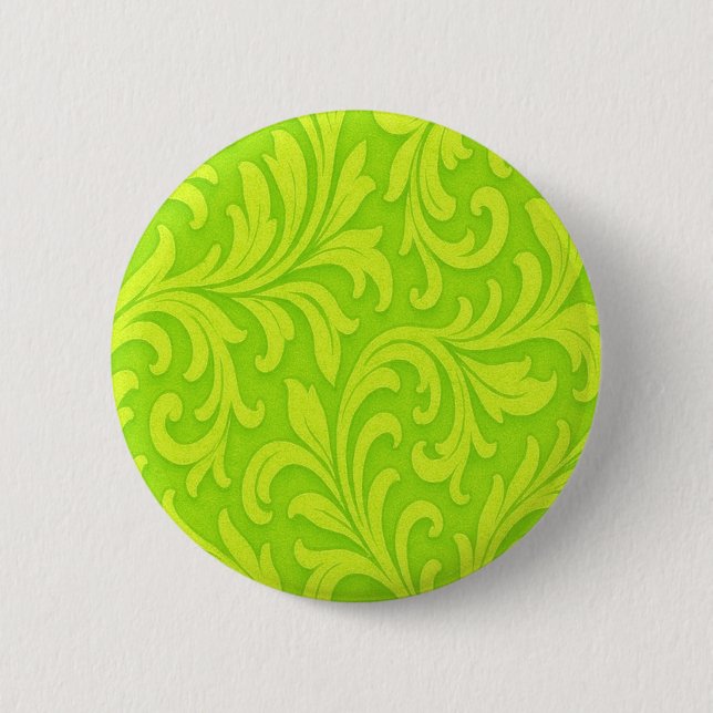 retro florales Design Button (Vorderseite)
