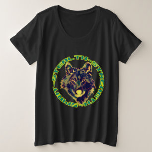 retro florales Design Große Größe T-Shirt