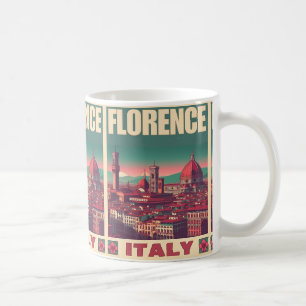Retro Florence, Firenze italy Reisegeschenke Kaffeetasse