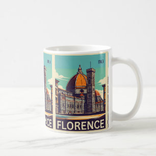 Retro Florence, Firenze italy Reisegeschenke Kaffeetasse