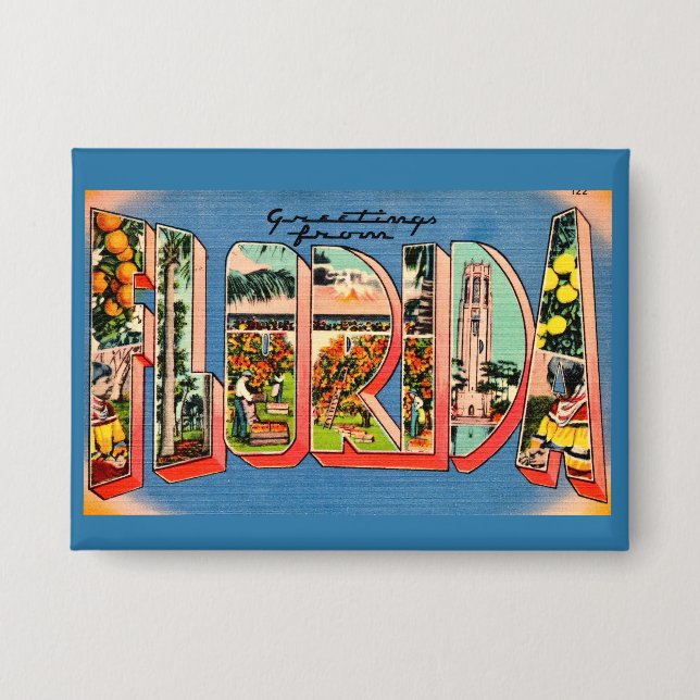Retro Florida Button (Vorderseite)