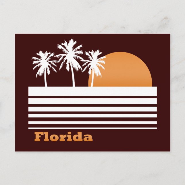 Retro Florida Postkarte (Vorderseite)