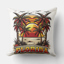 Retro Florida Sonnenuntergang mit Palmen