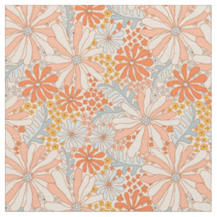 Retro Flower Garden Muster Stoff