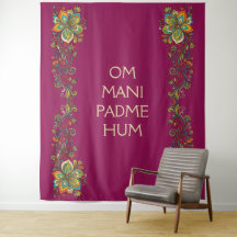 Retro Flower Power Ranken Border 2 + Ihr Text