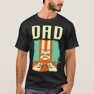 Retro-Flugzeug Pilot Vater Flugzeug Luftfahrt Vate T-Shirt