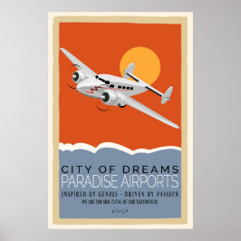 Retro-Flugzeug Poster