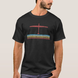Retro-Flugzeug-Segelflugzeug-Gleitschirm-Piloten G T-Shirt