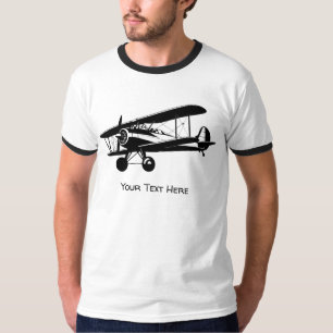 Retro-Flugzeug-Silhouette Flugzeug Individueller T T-Shirt