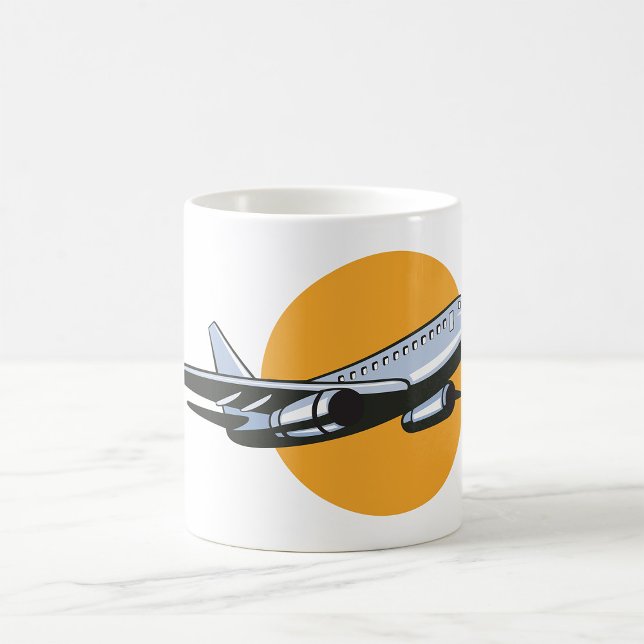 Retro Flugzeug Vintag Jet Travel Art Design Kaffeetasse (Von Creator hochgeladen)
