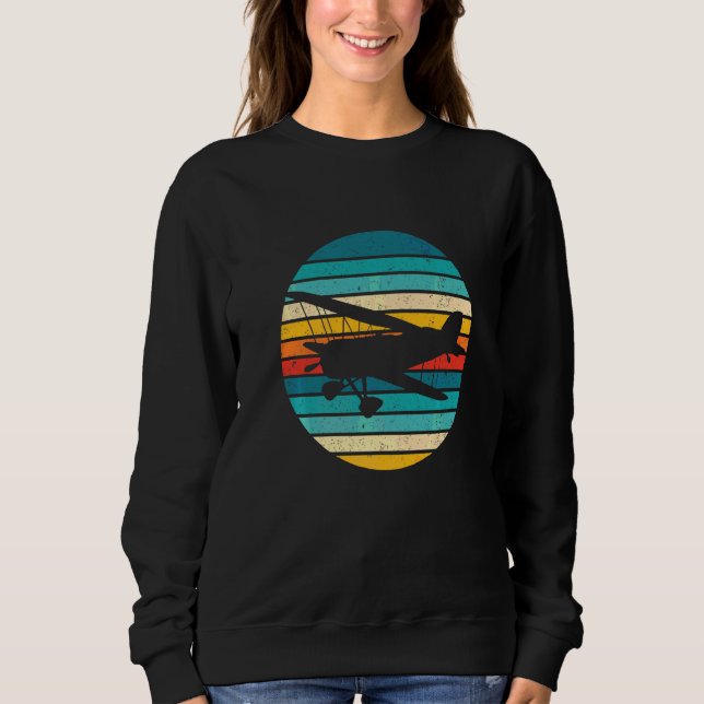 Retro-Flugzeugpilot  Flugluftfahrt & Modellflug Sweatshirt (Vorderseite)