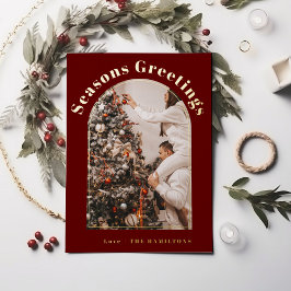 Retro Foil Christmas Card | FROHE FESTTAGE Folien Feiertagskarte