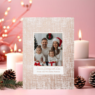 Retro Foil Christmas Card Template Fotos Textur Folien Feiertagskarte