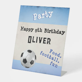 Retro Football Fußball Ball Geburtstagsparty Dekor Sockelschild