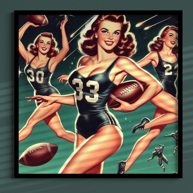 Retro Football Girl Poster (Von Creator hochgeladen)