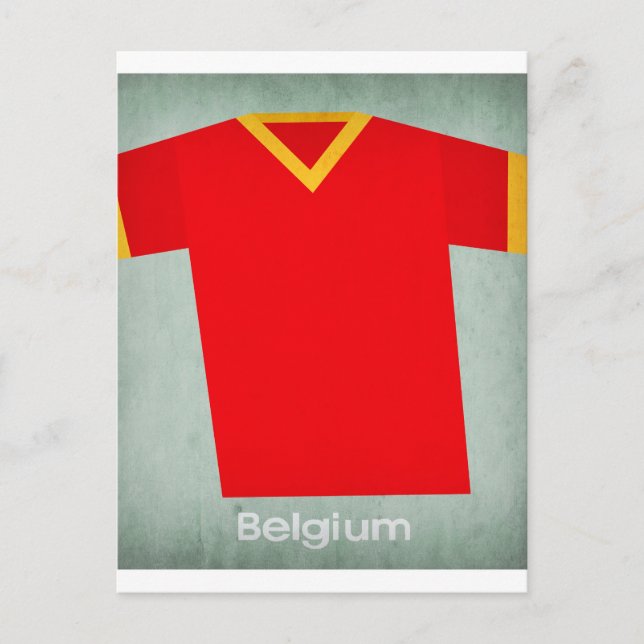 Retro Football Jersey Belgien Postkarte (Vorderseite)