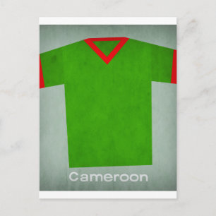 Retro Football Jersey Cameroon Postkarte