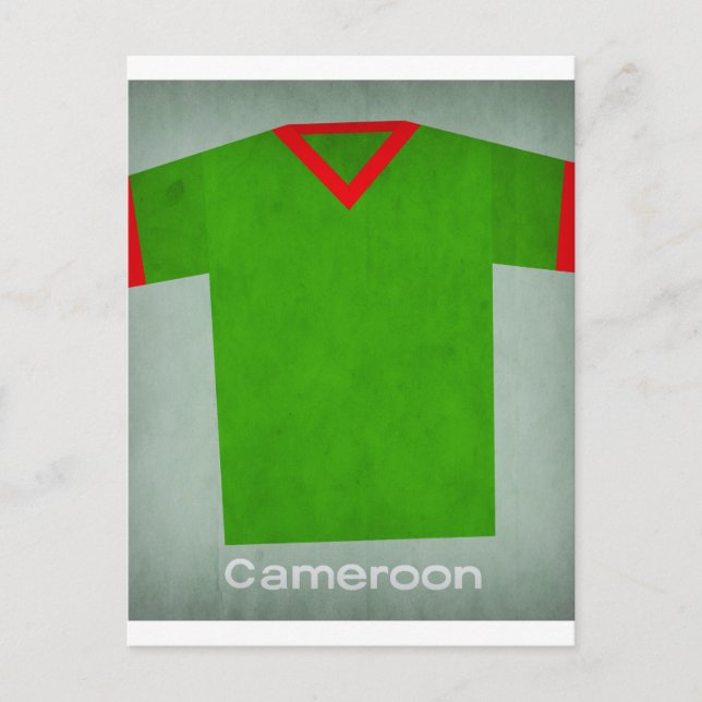 Retro Football Jersey Cameroon Postkarte (Vorderseite)