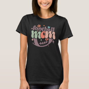 Retro Football Mama Game Groovy American Football  T-Shirt
